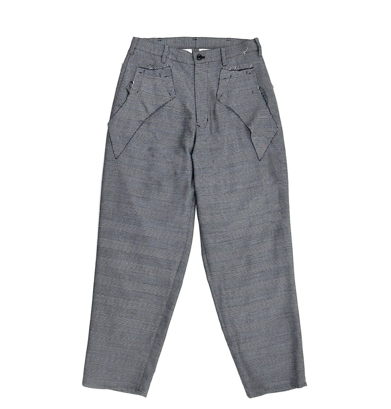 Sulvam Cut Finish Flap Pants - Light Grey