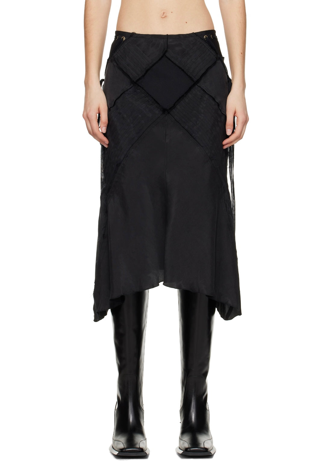 KNWLS Black Elisir Midi Skirt