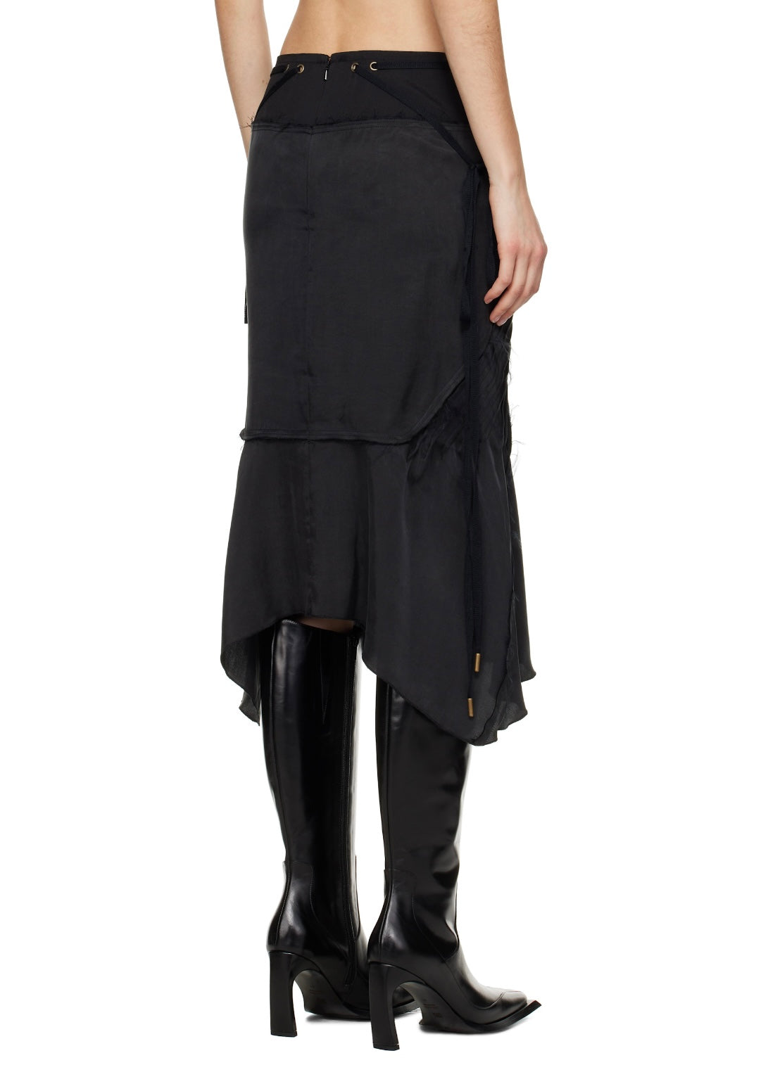 KNWLS Black Elisir Midi Skirt