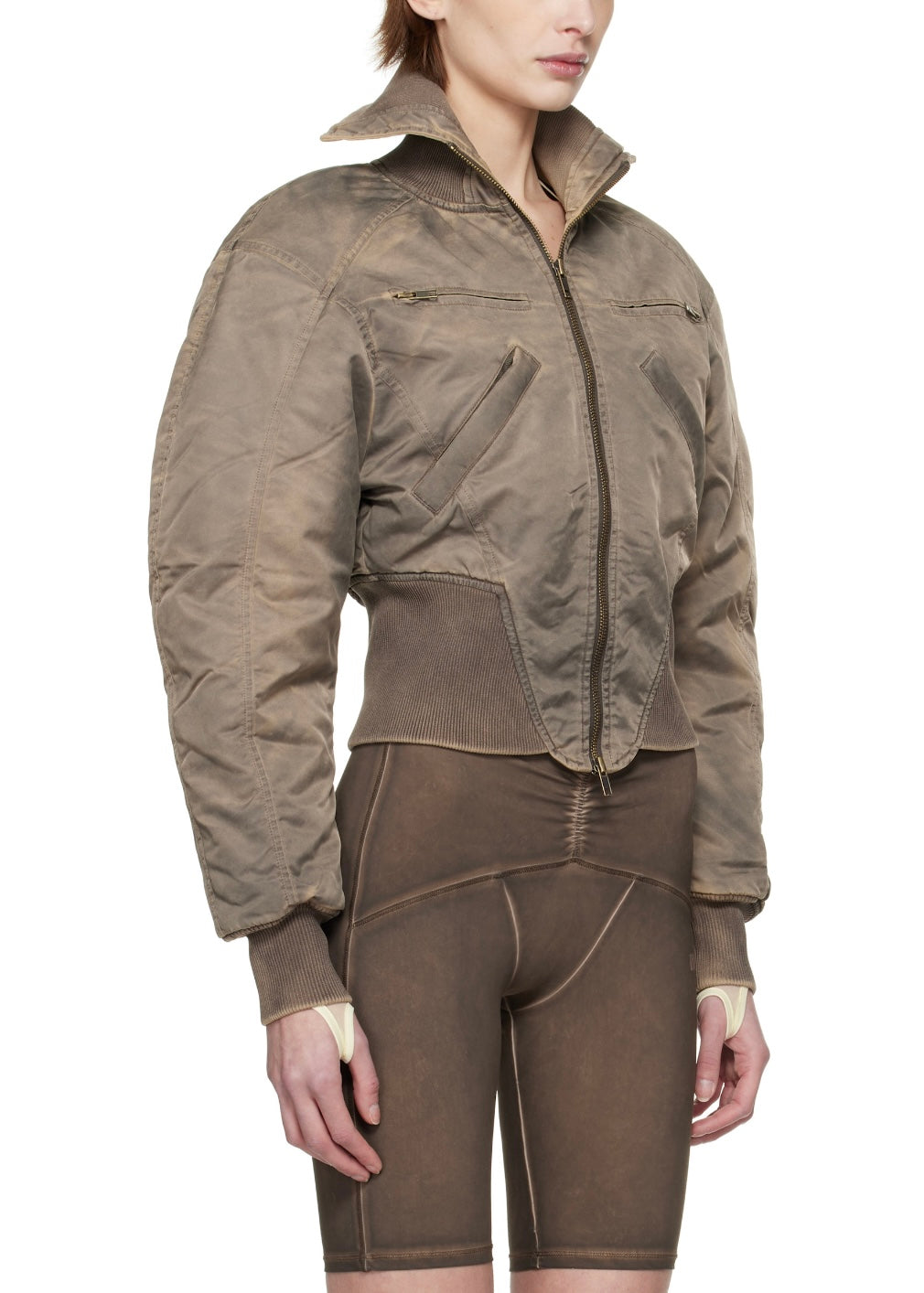 KNWLS Taupe M-Claw Bomber Jacket