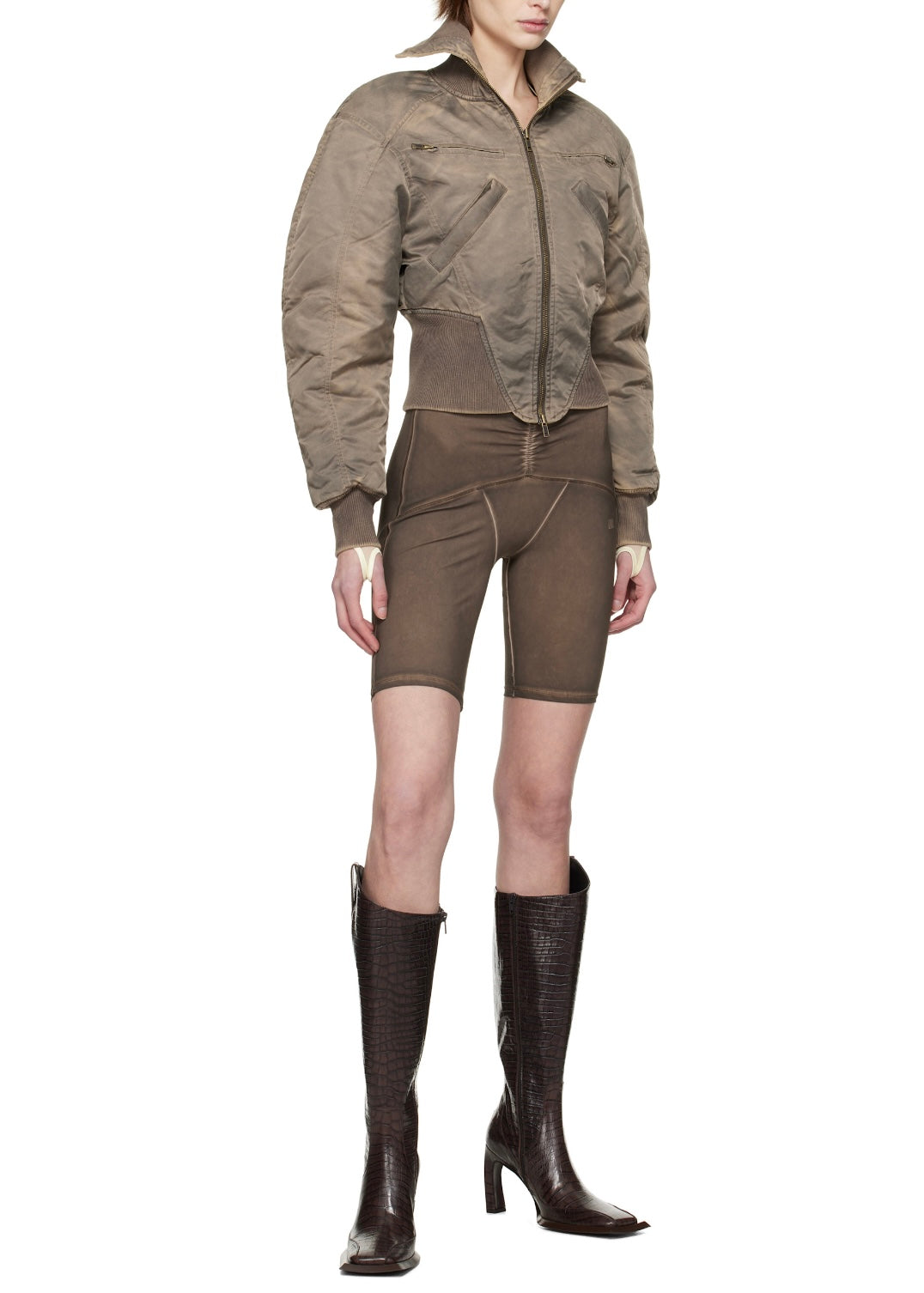 KNWLS Taupe M-Claw Bomber Jacket
