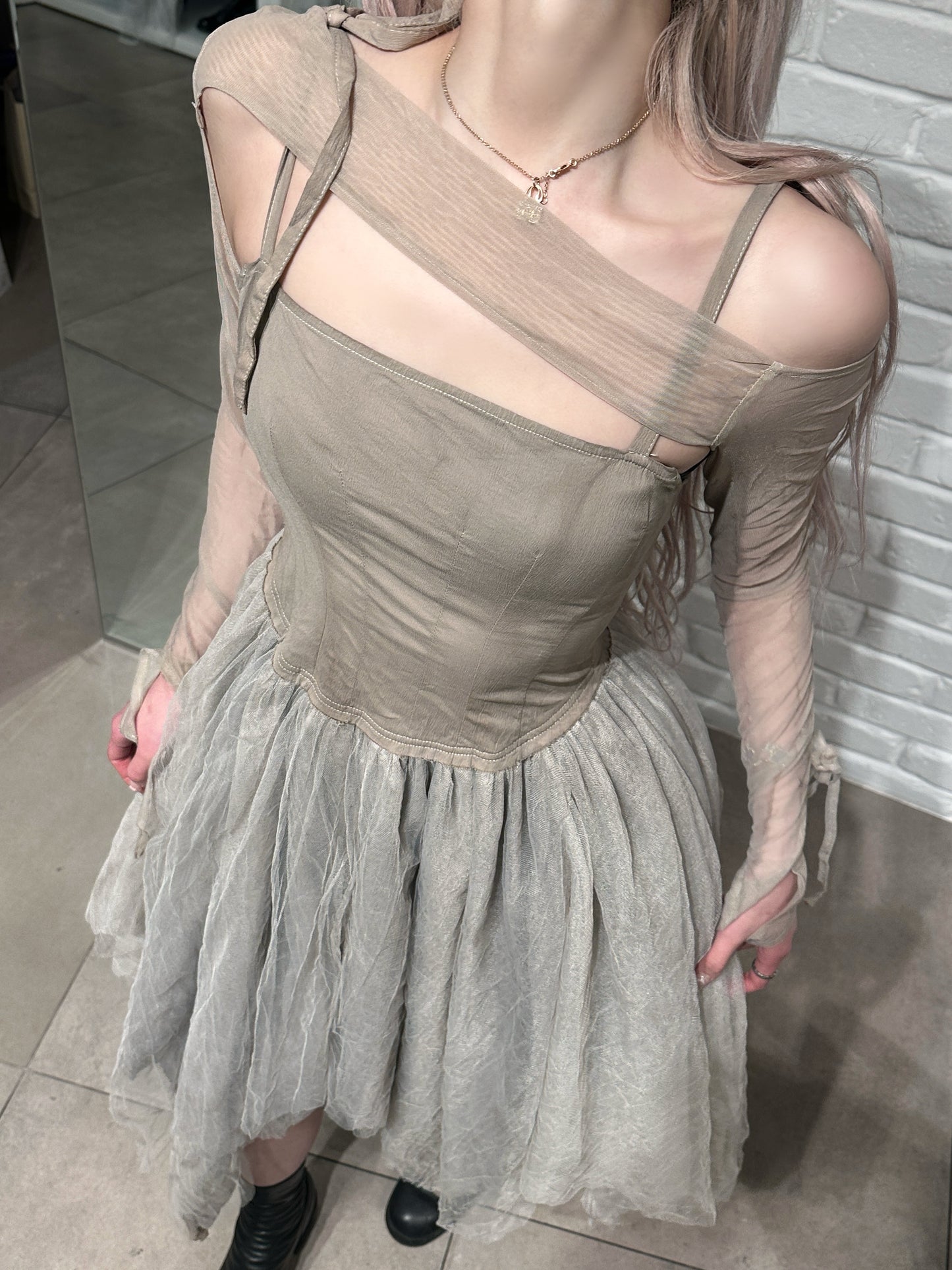 By Cookie H. Grey Tulle Dress