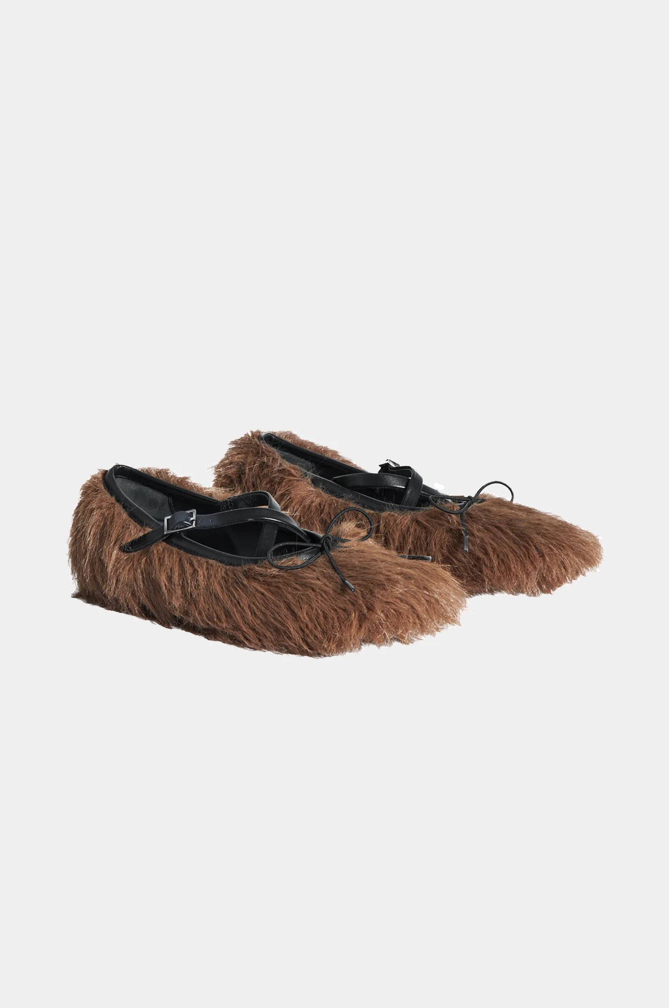 Simone Rocha Faux Fur Ballerina Flats