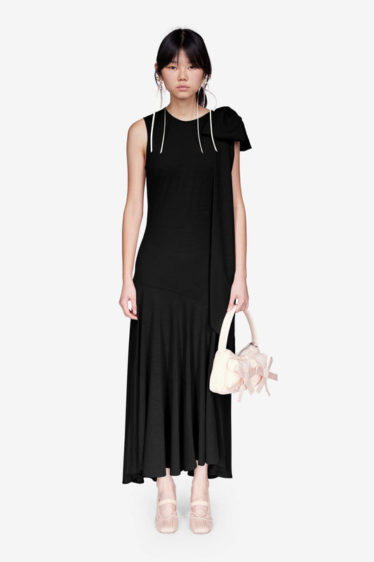 Simone Rocha Bias Cut Sheath Dress with Bow Detail
