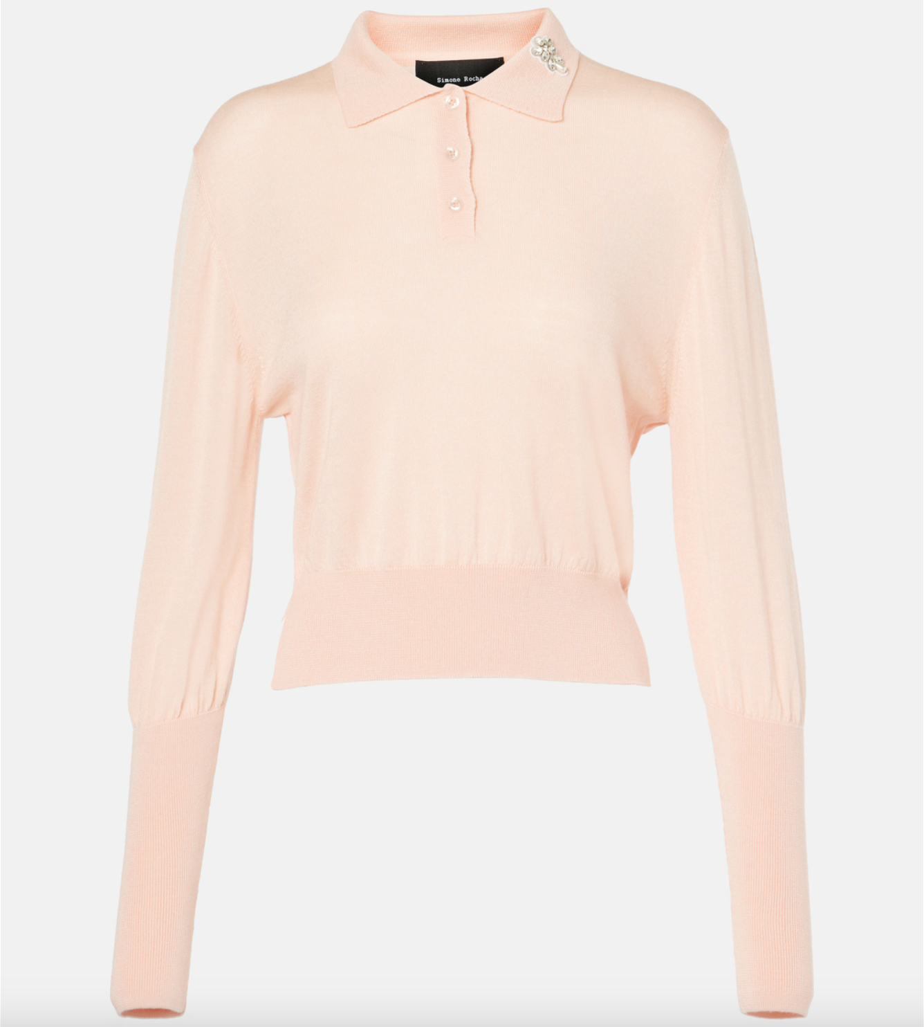 Simone Rocha Embellished Polo Sweater