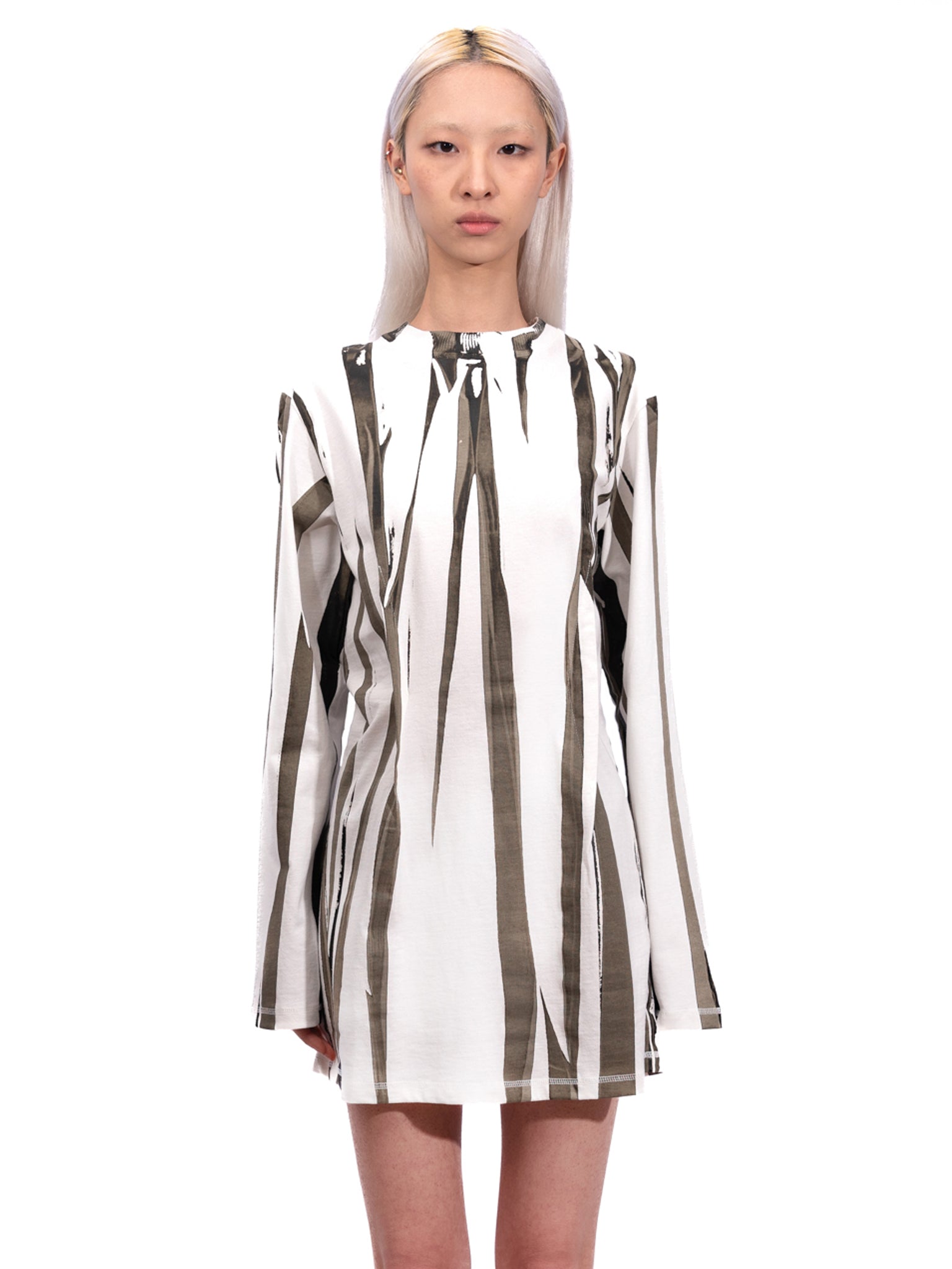 Dion Lee - Fang-print long-sleeved dress THE ROOM Dion Lee - Fang-print long-sleeved dress THE ROOM