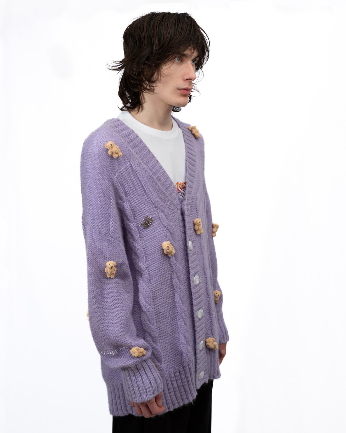 13De Marzo - Mini Bear Cover Cardigan Lavender