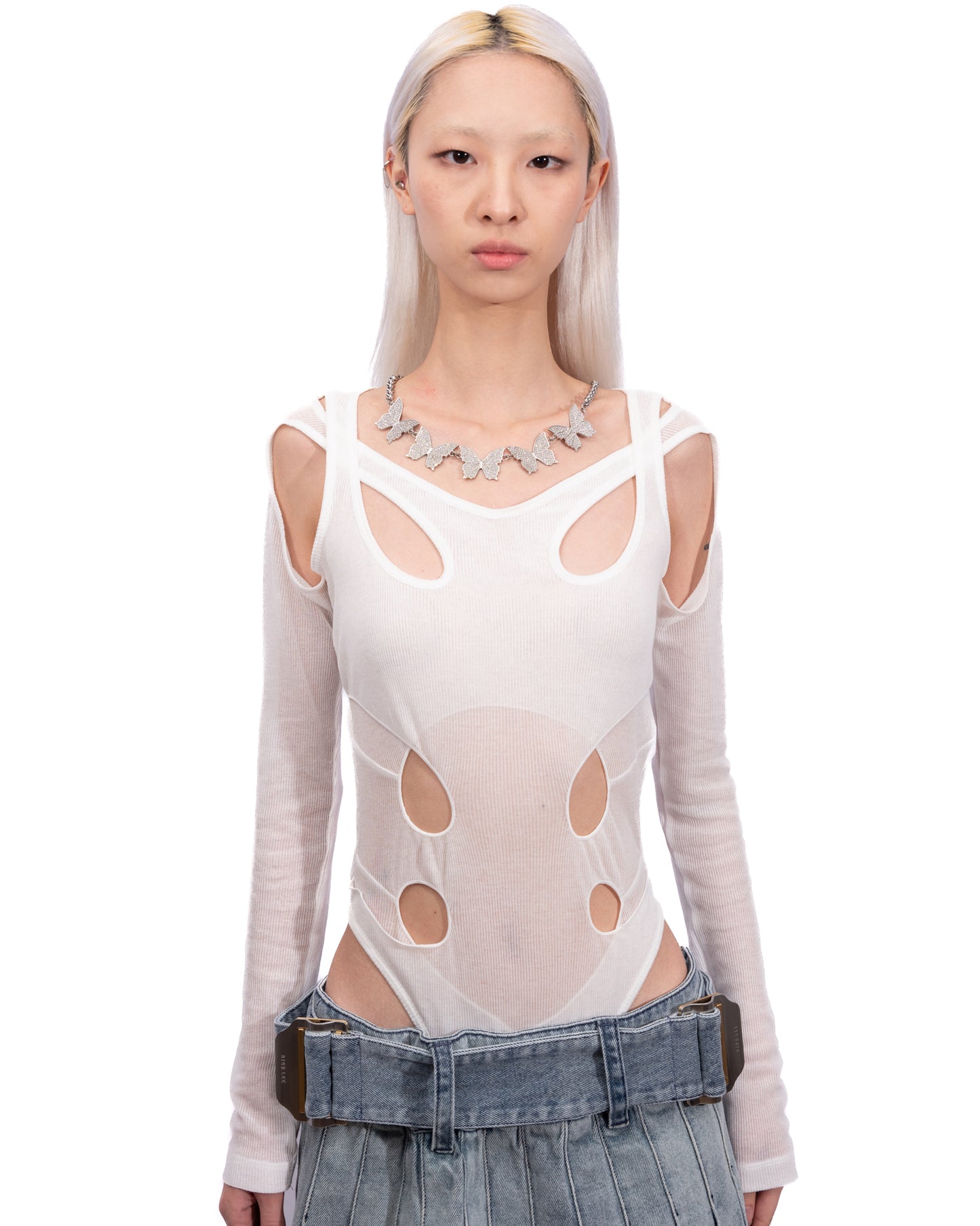 Dion Lee - White Triple Loop Bodysuit