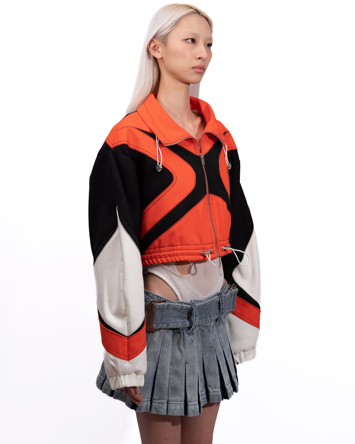 Dion Lee - Panelled Zip-up Cropped Jacket