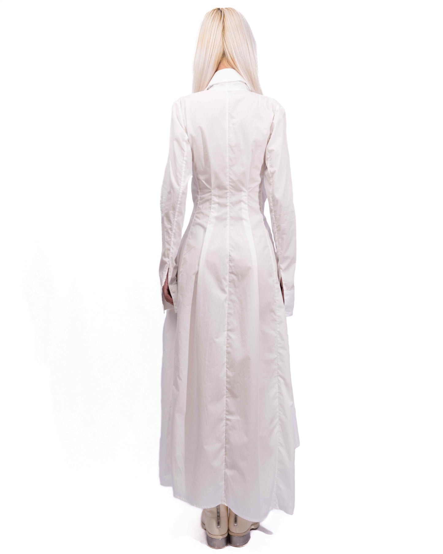 Marc Le Bihan - Long-sleeved Flared Shirt Dress