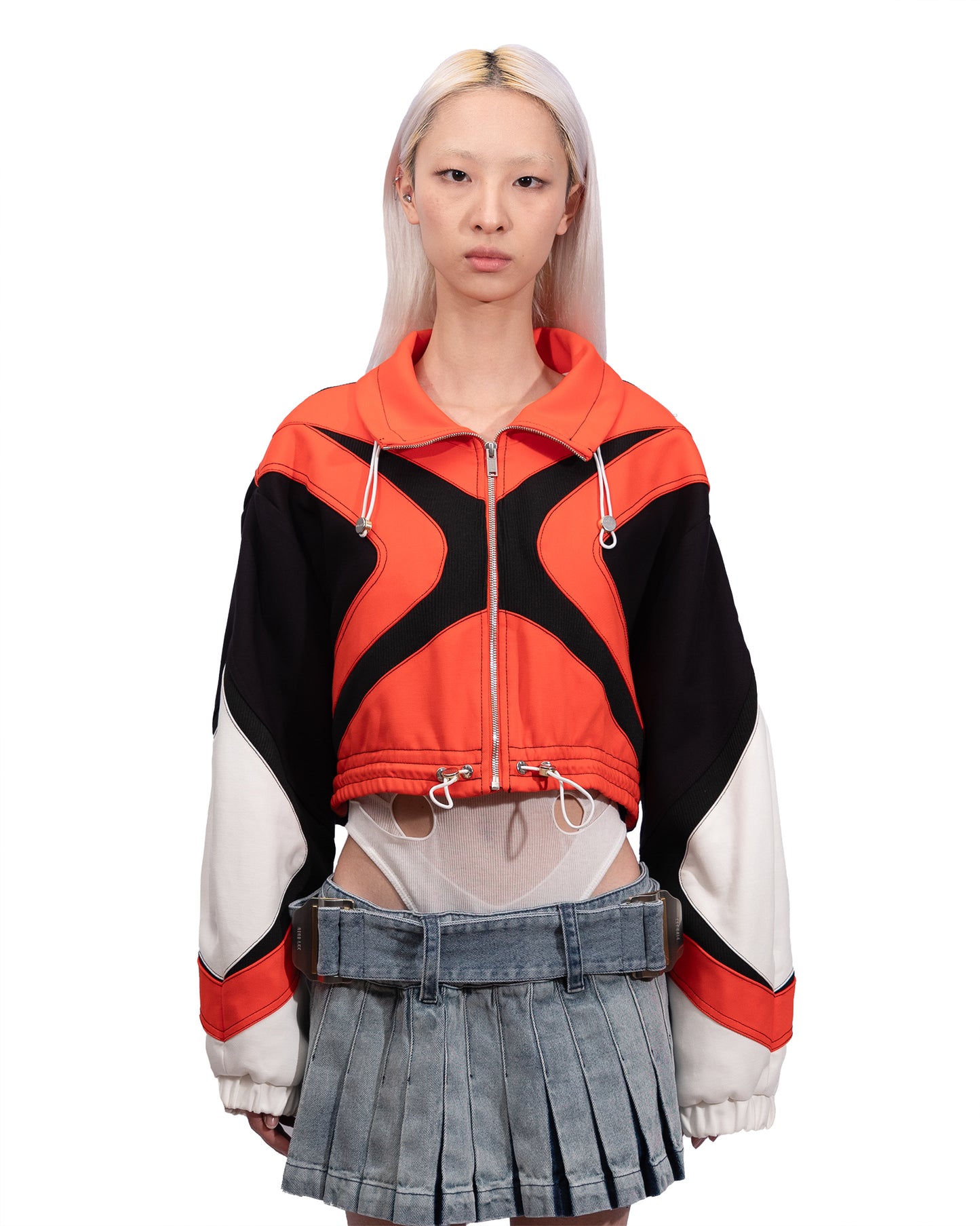 Dion Lee - Panelled Zip-up Cropped Jacket