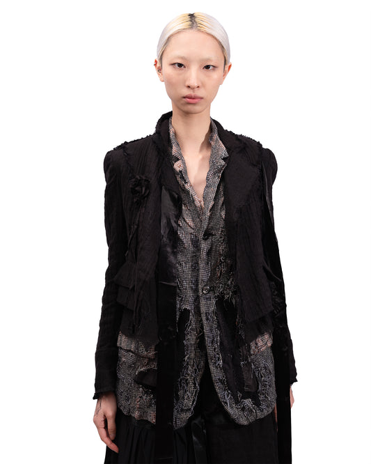 Archivio J. M. Ribot - Cropped Distressed Wool Jacket