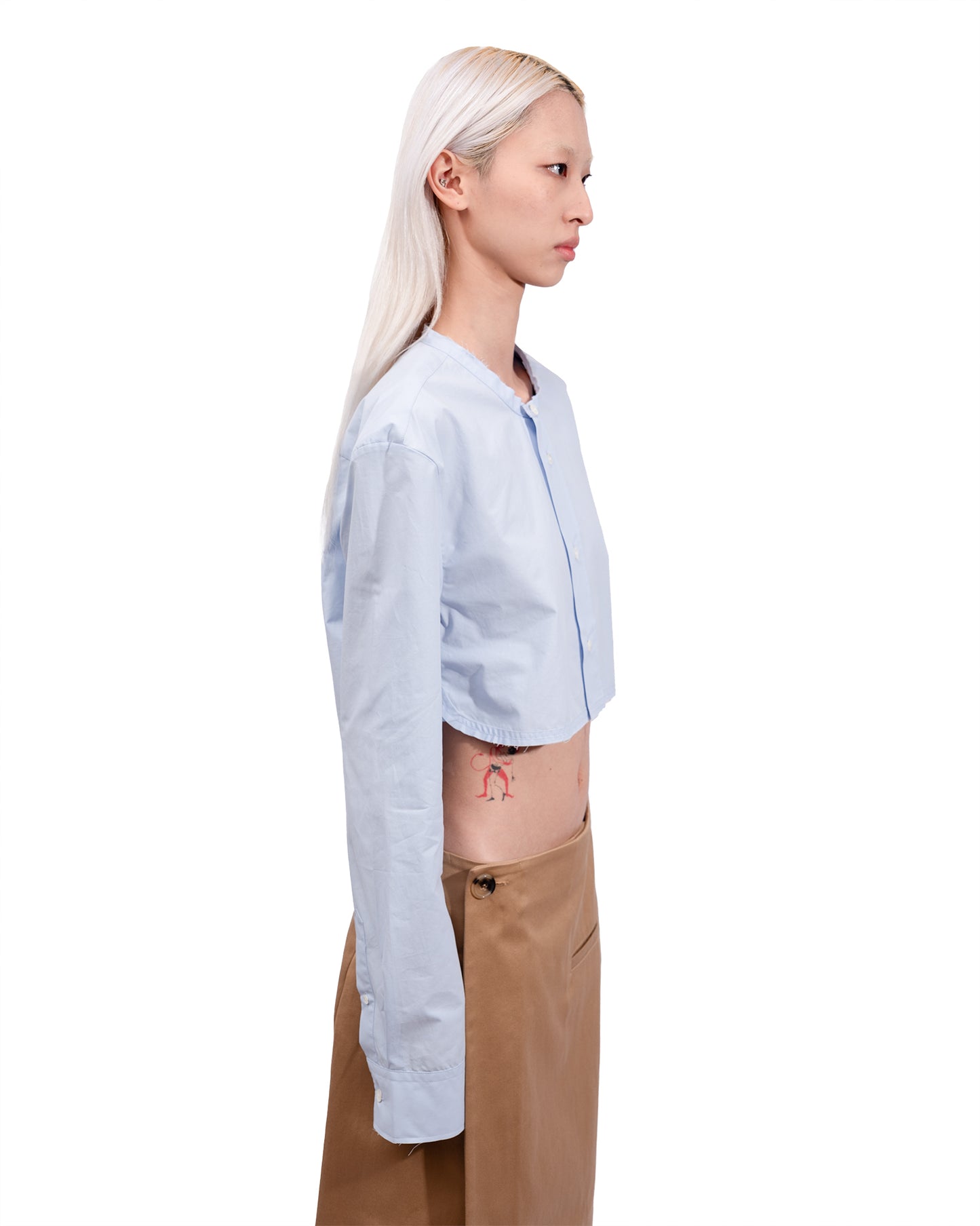 JW Anderson - Blue Cropped Shirt