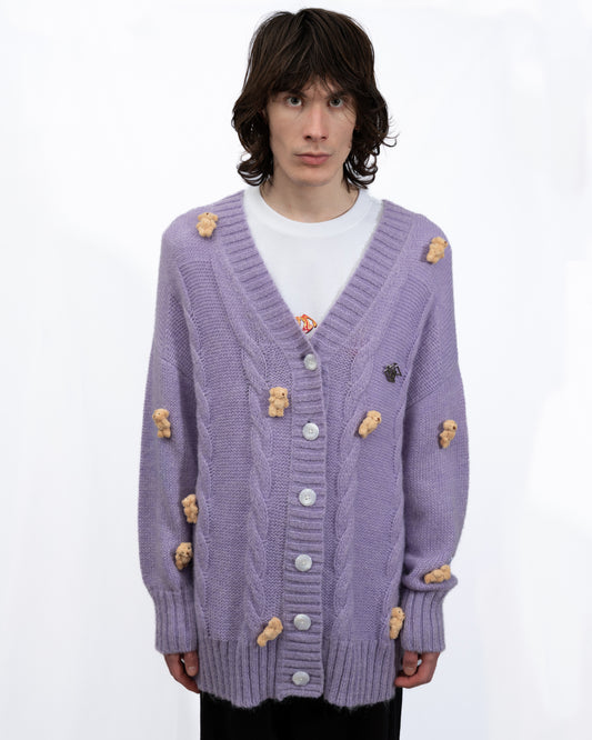 13De Marzo - Mini Bear Cover Cardigan Lavender