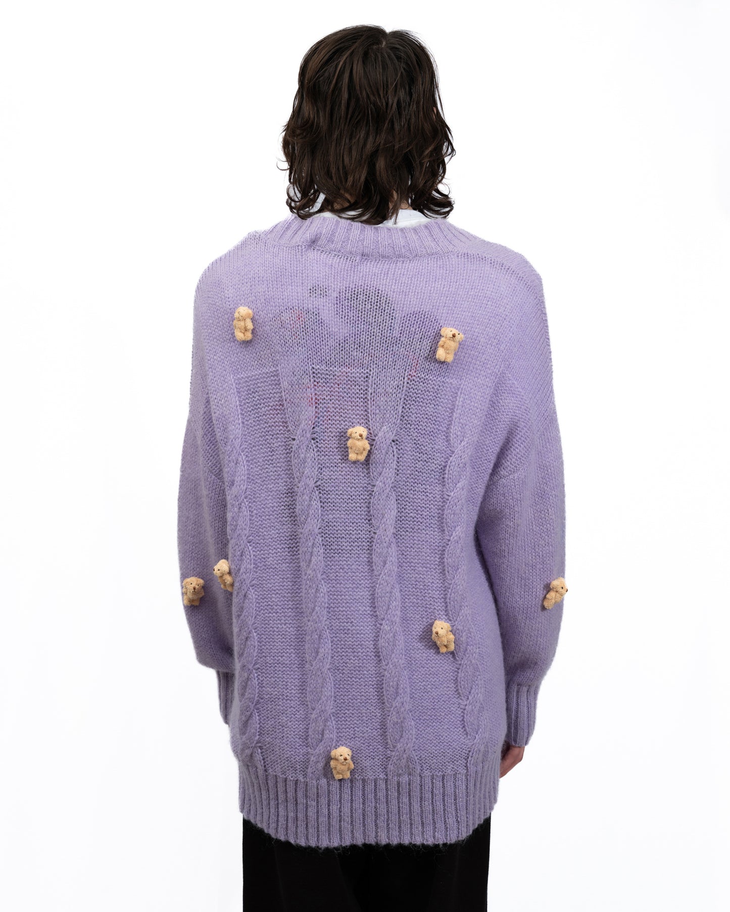 13De Marzo - Mini Bear Cover Cardigan Lavender