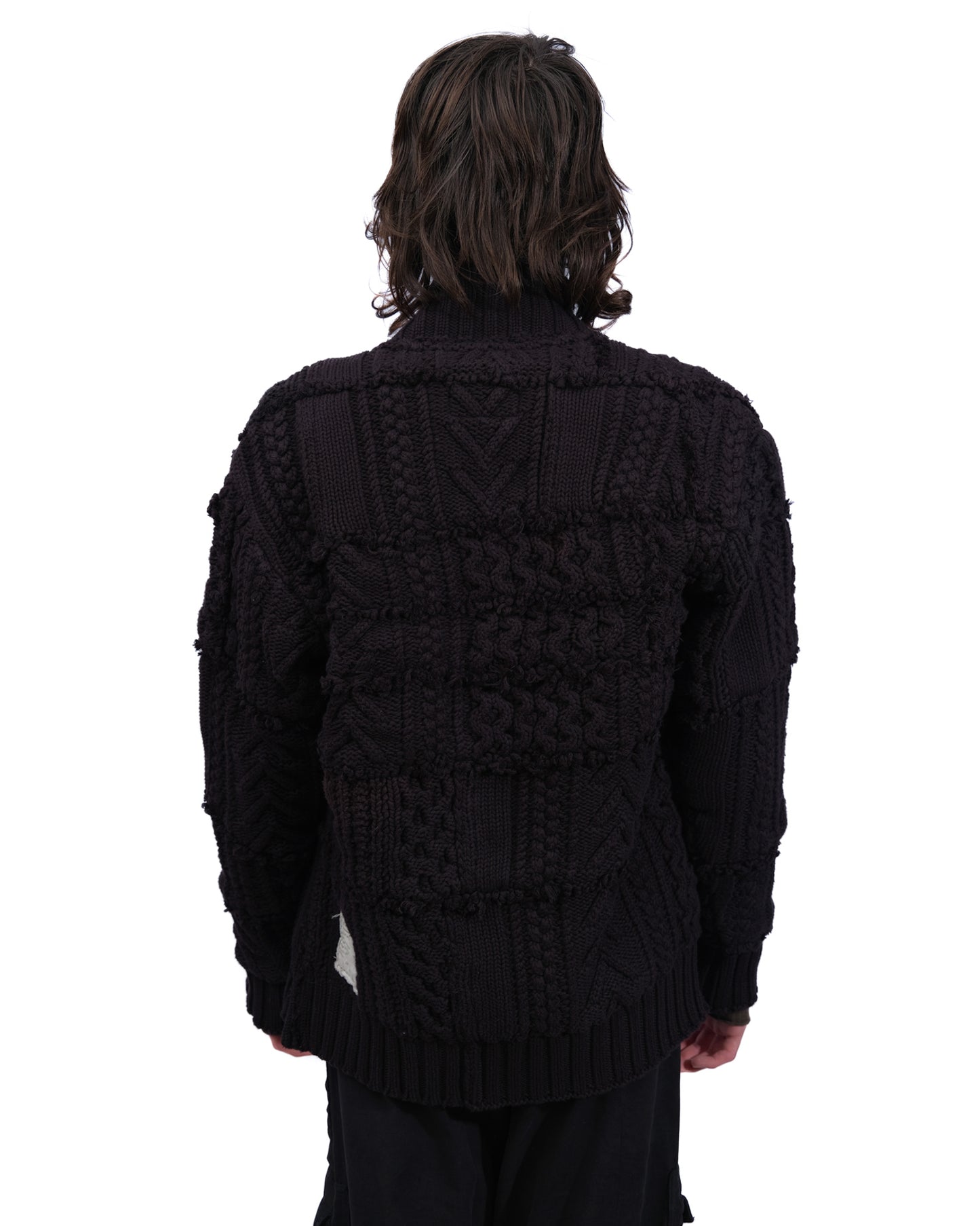 Greg Lauren - Fisherman Knit Sweater In Black