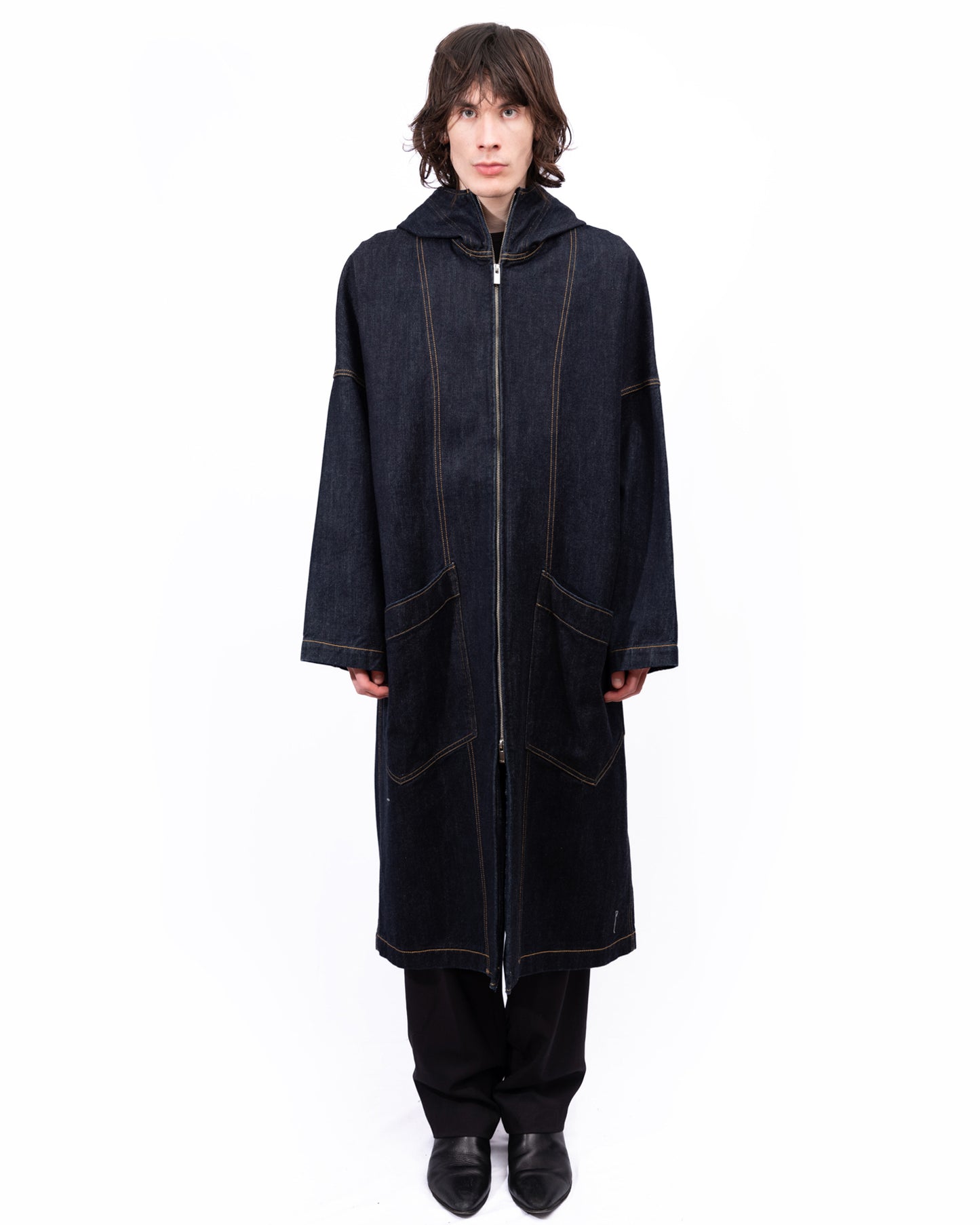 Sulvam - Long Denim Coat