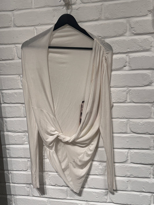 By Cookie H. Light weight cardigan featuring Open-back design