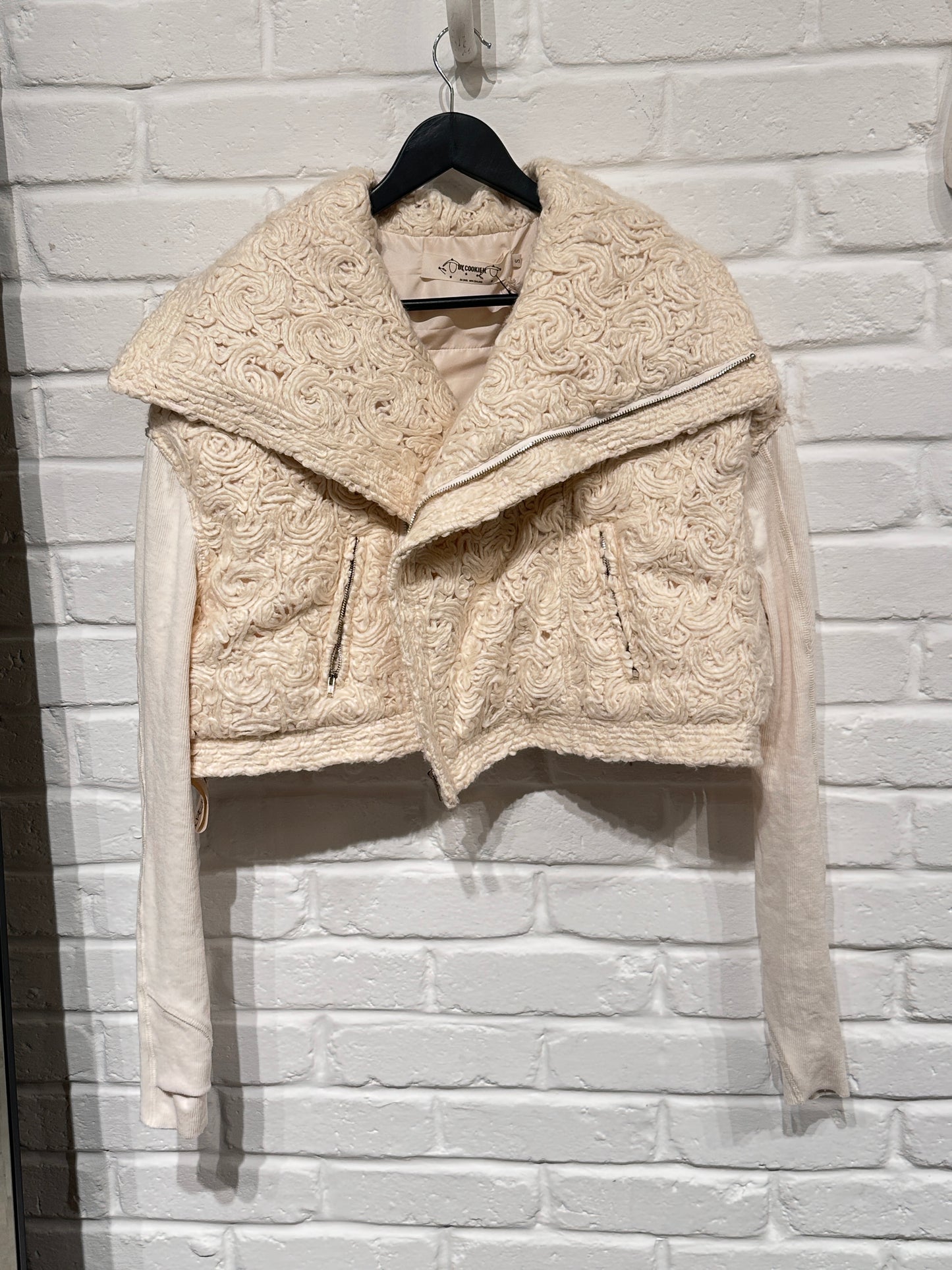 By Cookie H. Ivory Wide Collar Jacket
