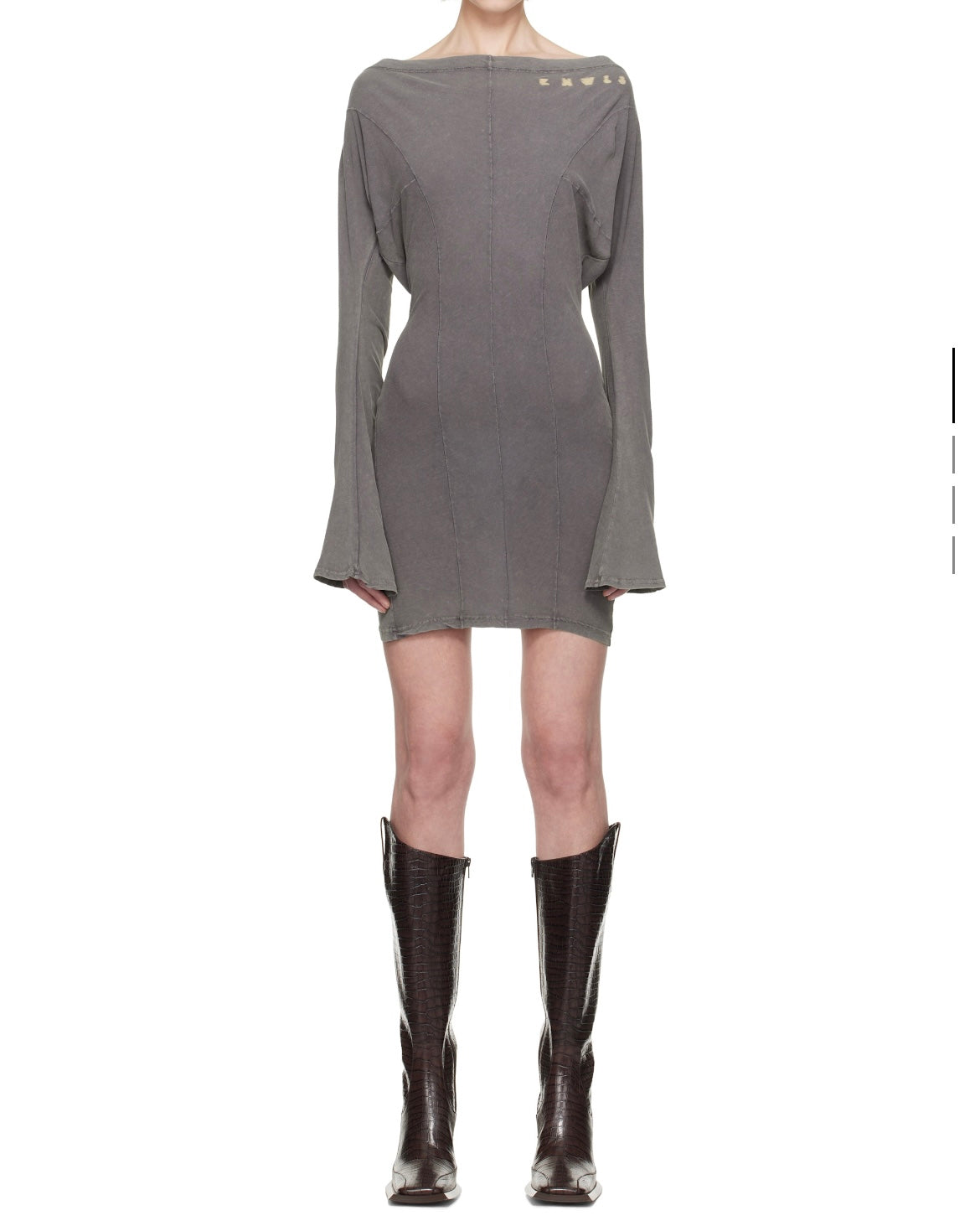 KNWLS Gray Ace Longsleeve Minidress