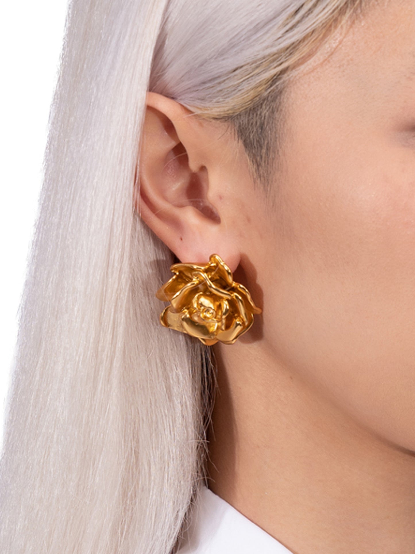 Blumarine - Rose Stud Earring in Gold